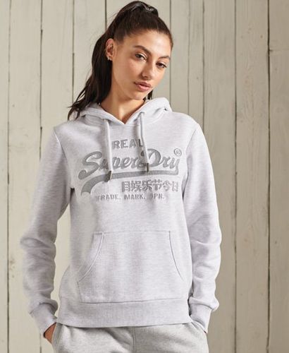 Sudadera con capucha y purpurina en relieve Vintage Logo - Superdry - Modalova