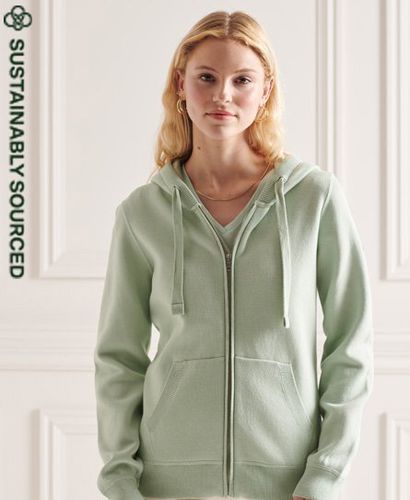 Sudadera de algodón orgánico con capucha y cremallera Essential - Superdry - Modalova