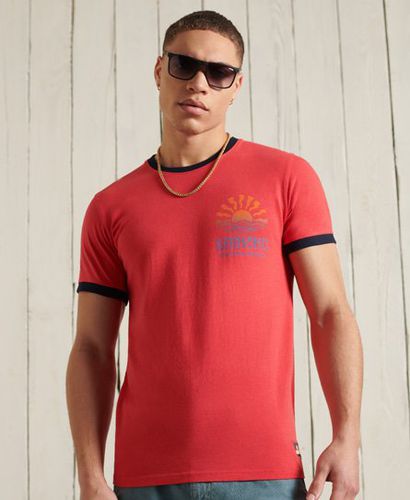 Camiseta gráfica surfera con ribetes en mangas y cuello Cali - Superdry - Modalova