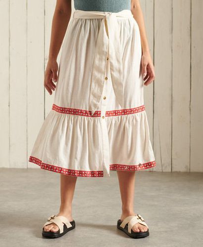 Women's Midi Skirt / Buttercream - Size: 10 - Superdry - Modalova