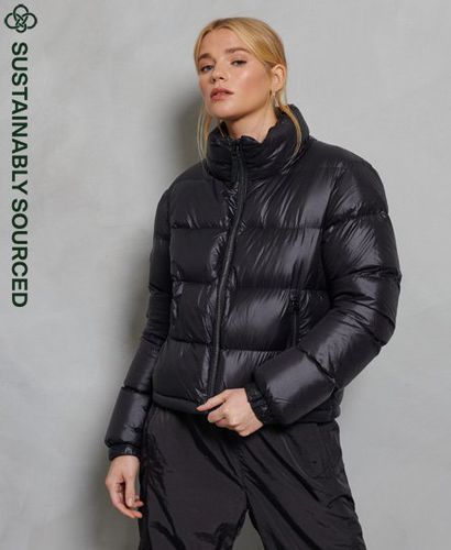 Women's Luxe Alpine Down Padded Jacket Black - Size: 16 - Superdry - Modalova