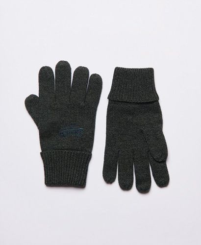 Men's Vintage Logo Classic Gloves Green / Khaki Grit - Size: 1SIZE - Superdry - Modalova