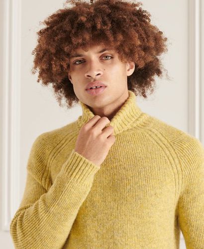 Men's Studios Chunky Roll Neck Jumper Green / Golden Green Marl - Size: XL - Superdry - Modalova