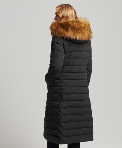 Women's Arctic Longline Puffer Coat Black - Size: 8 - Superdry - Modalova
