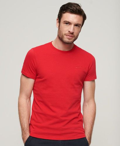 Men's Organic Cotton Essential Logo T-Shirt / Rouge - Size: XL - Superdry - Modalova