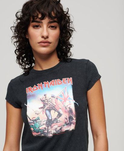 Women's Damen , und Iron Maiden T-Shirt mit Flügelärmeln Bedruckt, Größe: 38 - Größe: 38 - Superdry - Modalova