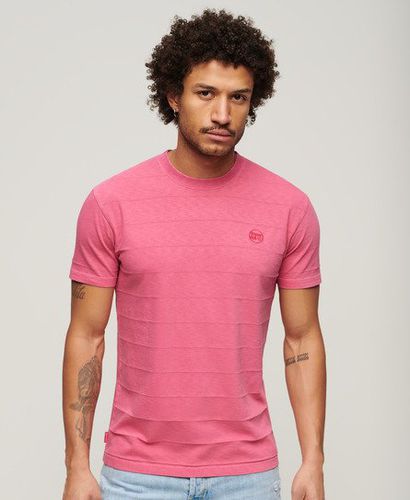 Men's Organic Cotton Vintage Texture T-Shirt Pink / Desert Rose Pink - Size: L - Superdry - Modalova