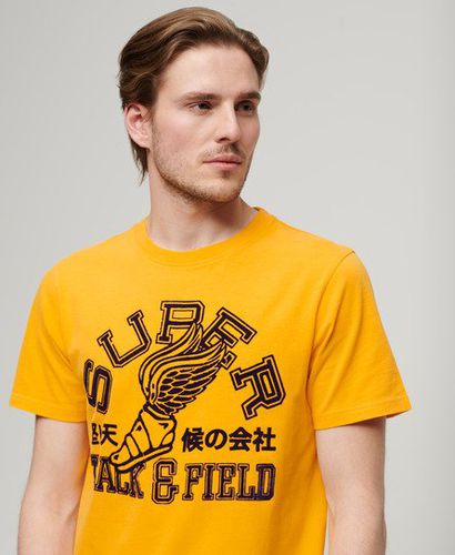 Men's Track & Field Athletic Graphic T-Shirt Gold / Utah Gold - Size: L - Superdry - Modalova