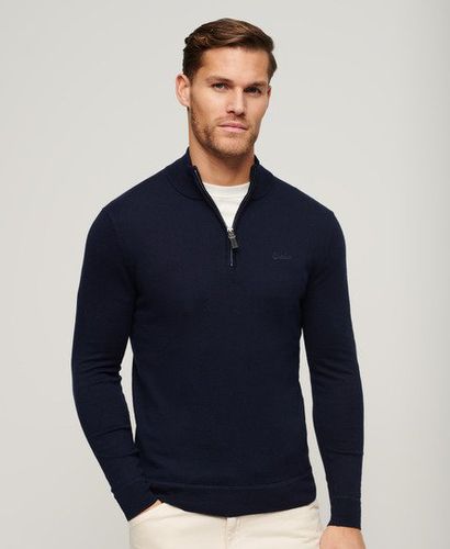 Herren Henley-Strickpullover aus Baumwoll-Kaschmirgemisch - Größe: S - Superdry - Modalova