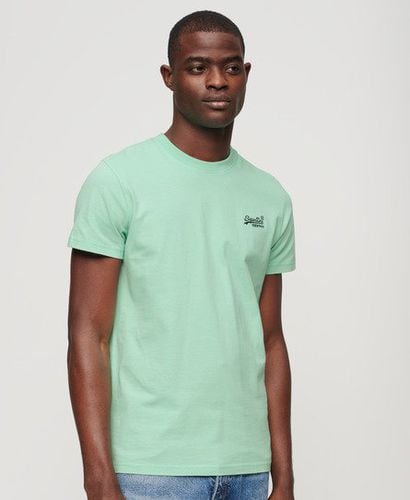 Men's Organic Cotton Essential Logo T-Shirt Green / Spearmint Light Green - Size: L - Superdry - Modalova