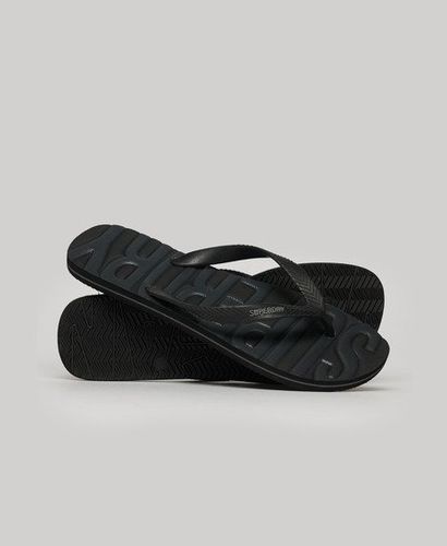 Men's Vintage Vegan Flip Flops Black / Black Tonal - Size: 6-7 - Superdry - Modalova