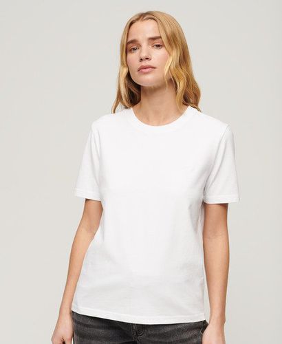 Damen Essential T-Shirt mit Logostickerei - Größe: 34 - Superdry - Modalova