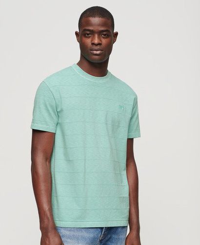 Men's Organic Cotton Vintage Texture T-Shirt Green / Fresh Mint Green - Size: L - Superdry - Modalova