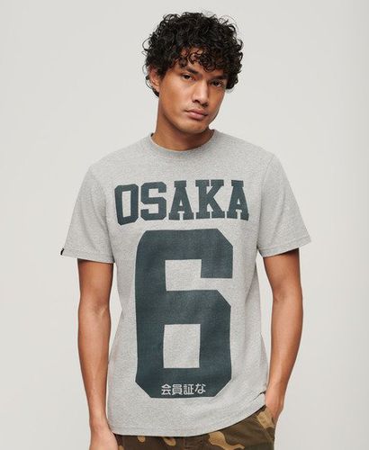 Men's Osaka 6 Graphic T-Shirt Grey / Ash Grey Marl - Size: S - Superdry - Modalova