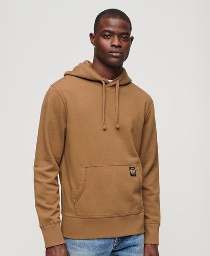Men's Contrast Stitch Relaxed Hoodie Brown / Washed Classic Brown Camel - Size: L - Superdry - Modalova
