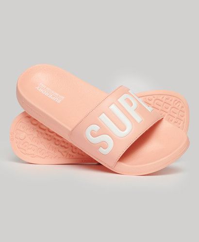 Women's Vegan Core Pool Sliders Pink / Pink Pesca - Size: 3-4 - Superdry - Modalova