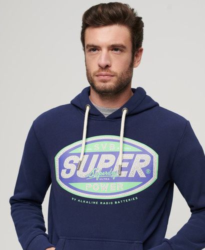 Men's Gasoline Workwear Graphic Hoodie Navy / Rich Navy - Size: M - Superdry - Modalova