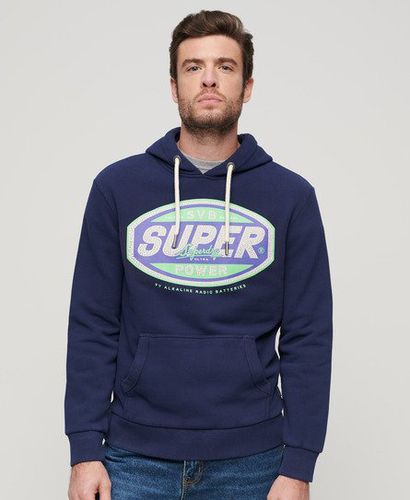 Men's Gasoline Workwear Graphic Hoodie / Rich - Size: L - Superdry - Modalova