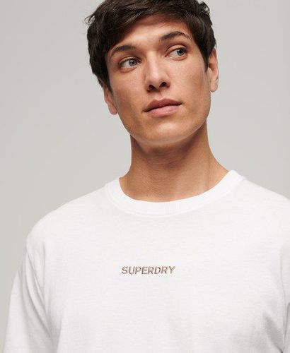 Men's Micro Logo Graphic Loose T-Shirt White / Brilliant White - Size: S - Superdry - Modalova