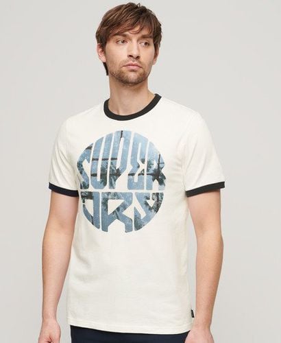 Men's Photographic Logo T Shirt White / Winter White - Size: Xxl - Superdry - Modalova