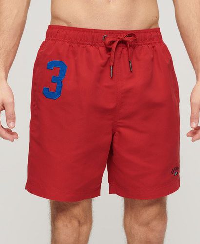 Men's Recycled Polo 17-inch Swim Shorts / Rouge - Size: XL - Superdry - Modalova