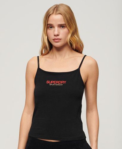 Damen Figurbetontes Sportswear Trägertop mit Logo - Größe: 34 - Superdry - Modalova
