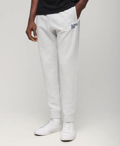 Men's Sportswear Logo Tapered Joggers Light Grey / Cadet Grey Marl - Size: XL - Superdry - Modalova