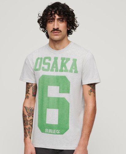 Men's Osaka 6 Marl Standard T-Shirt Light Grey / Glacier Grey Marl - Size: M - Superdry - Modalova