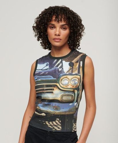 Women's Sub Print Vest Top Multiple Colours / Car Aop - Size: 16 - Superdry - Modalova