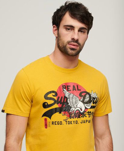 Men's Tokyo Graphic T Shirt Yellow / Oil Yellow - Size: L - Superdry - Modalova