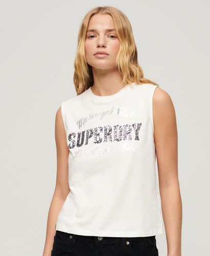 Ladies Embellished Archive Fitted Tank Top, , Size: 10 - Superdry - Modalova