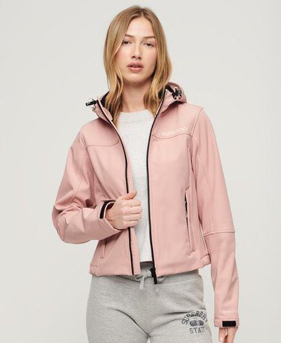 Ladies Slim Fit Hooded Soft Shell Trekker Jacket, Pink, Size: 10 - Superdry - Modalova