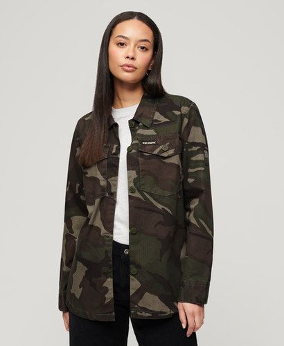 Women's Military Overshirt / Outline Camo - Size: 10 - Superdry - Modalova
