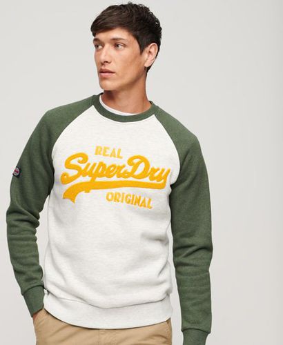 Men's Athletic Vintage Logo Raglan Sweatshirt mit Rundhalsausschnitt - Größe: XL - Superdry - Modalova