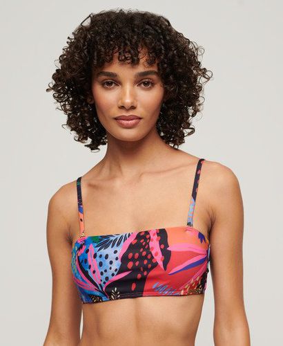 Damen Bandeau-Bikinioberteil mit Tropischem Print - Größe: 38 - Superdry - Modalova