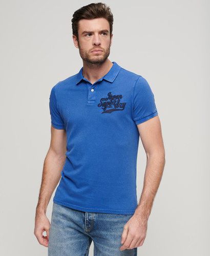 Men's Superstate Polo Shirt Blue / Monaco Blue - Size: L - Superdry - Modalova