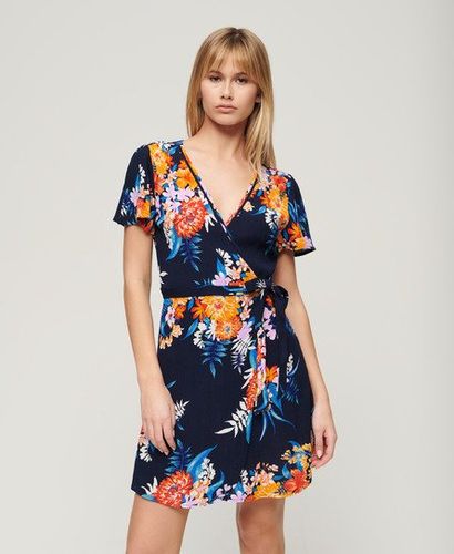 Damen Kurzes Mini-Wickelkleid mit Print - Größe: 36 - Superdry - Modalova