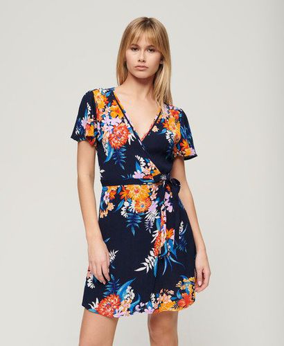 Damen Kurzes Mini-Wickelkleid mit Print - Größe: 38 - Superdry - Modalova