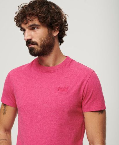 Men's Organic Cotton Essential Logo T-Shirt / Magenta Marl - Size: Xxl - Superdry - Modalova