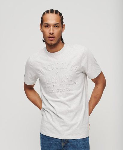 Men's Embossed Workwear Graphic T-Shirt Light Grey / Glacier Grey Marl - Size: M - Superdry - Modalova