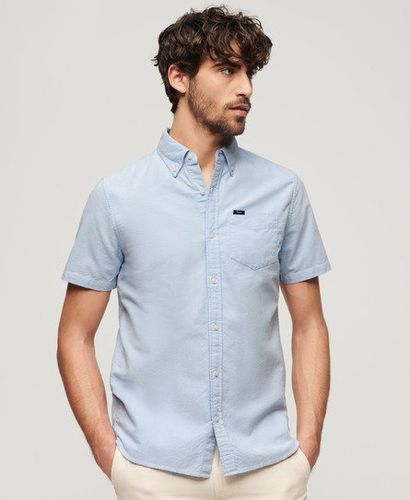 Men's Oxford Short Sleeve Shirt Blue / Classic Blue - Size: L - Superdry - Modalova