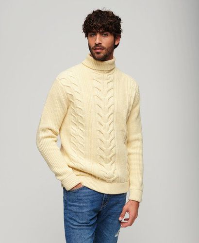 Men's The Merchant Store - Rollkragenpullover mit Zopfmuster - Größe: M - Superdry - Modalova