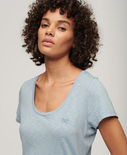 Women's Studios Scoop Neck T-Shirt Blue / Forever Blue - Size: 12 - Superdry - Modalova