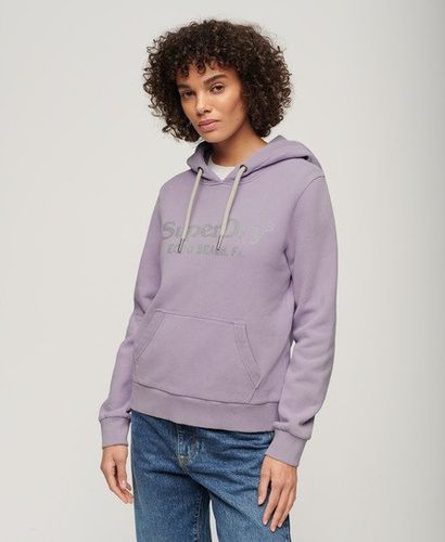 Women's Metallic Venue Logo Hoodie Purple / Light Lavender Purple - Size: 10 - Superdry - Modalova