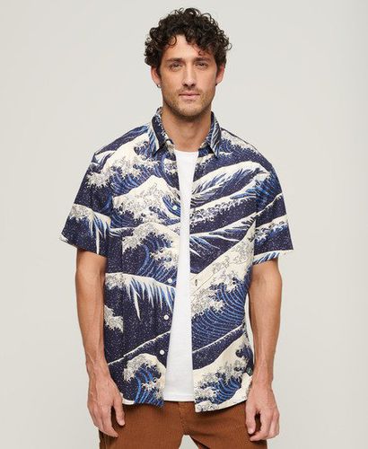 Men's Herren und Kurzärmeliges Hawaiihemd Bedruckt, Größe: XL - Größe: XL - Superdry - Modalova