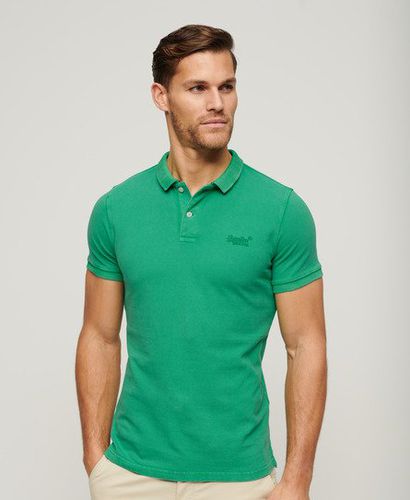 Men's Destroyed Polo Shirt Green / Retro Green - Size: L - Superdry - Modalova