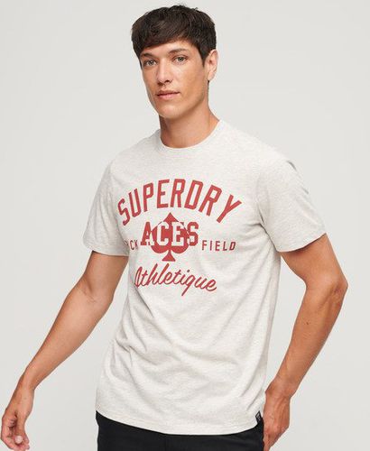 Men's Athletic College Graphic T-shirt / Birut Marl - Size: L - Superdry - Modalova
