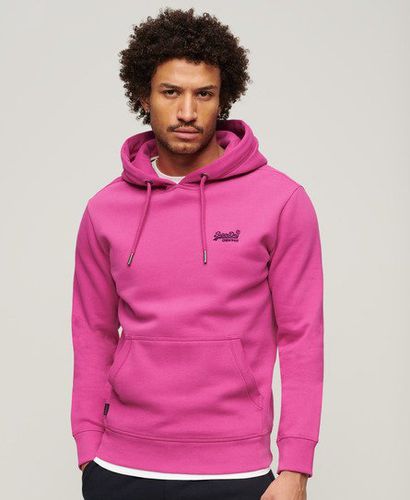 Mens Slim Fit Essential Logo Hoodie, Pink, Size: L - Superdry - Modalova