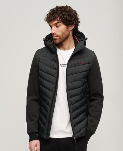 Men's Hooded Storm Hybrid Padded Jacket Black - Size: S - Superdry - Modalova