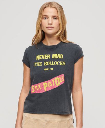 Women's Sex Pistols Limited Edition Cap Sleeve T-shirt / Mid Backstage - Size: 8 - Superdry - Modalova